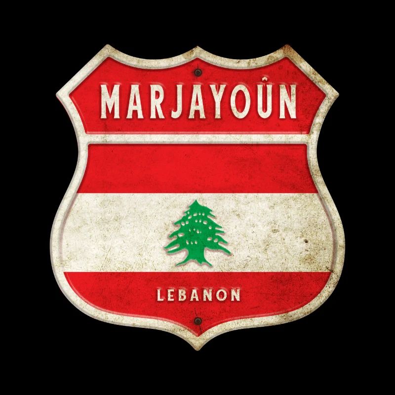 Marjayoun Liban Armoiries Drapeaux Design