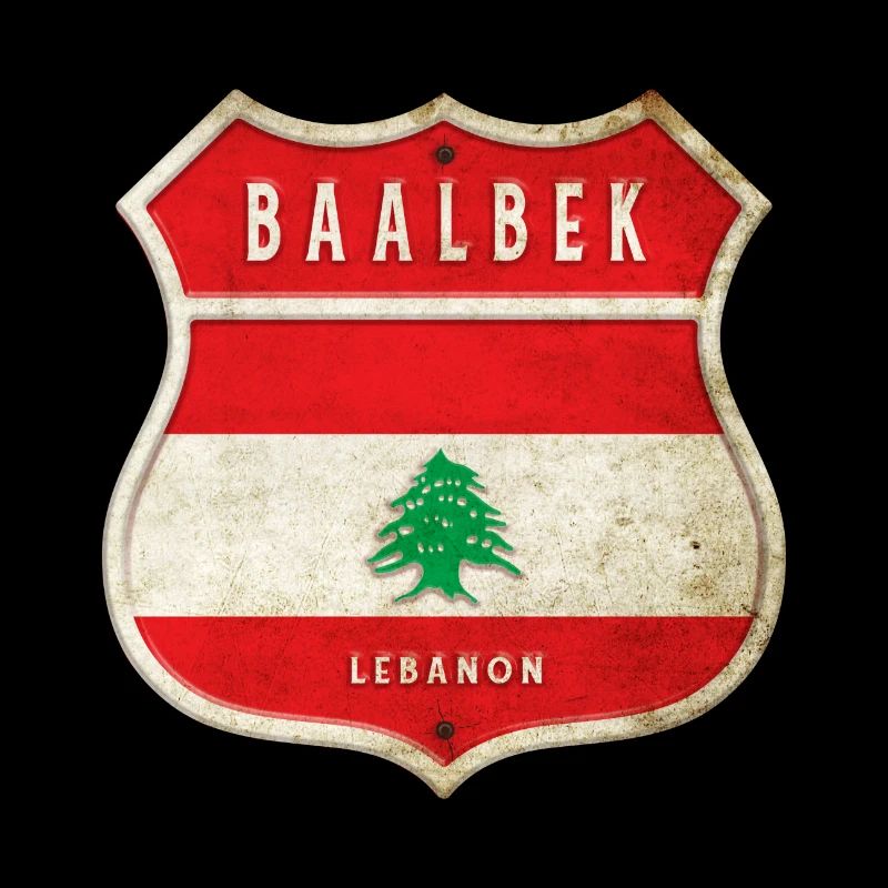 Baalbek Liban Armoiries Drapeaux Design