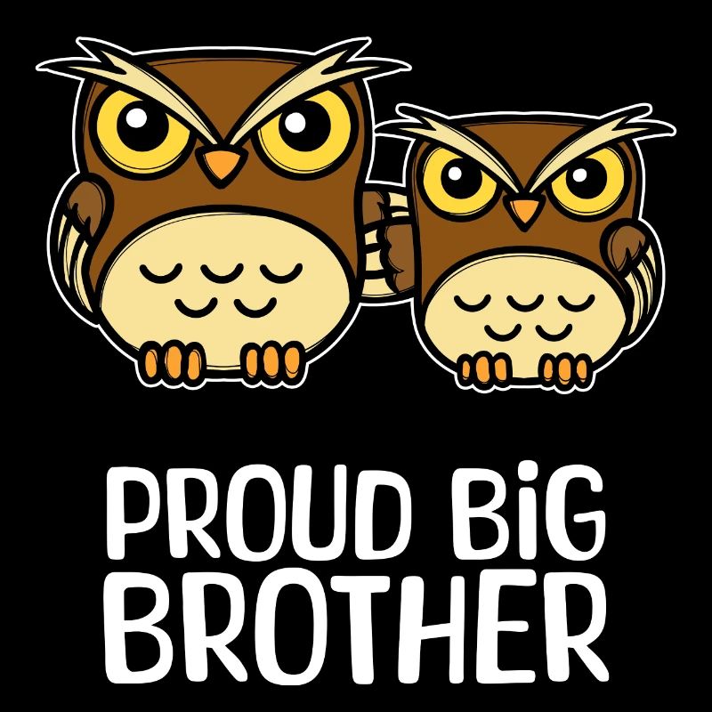 Fier Big Brother Owl Déclaration Frères et sœurs