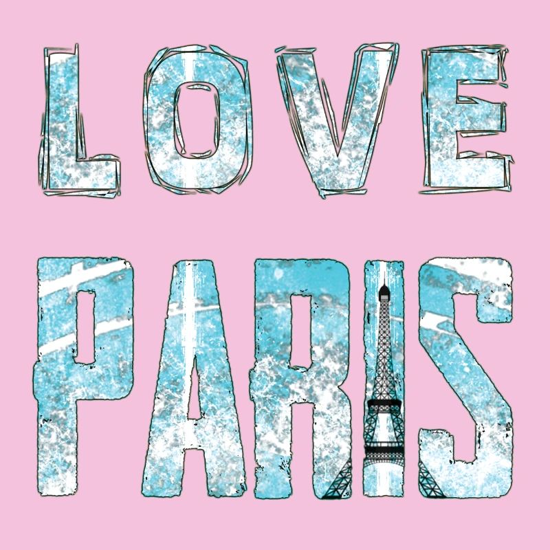 Love Paris Water Effect Design