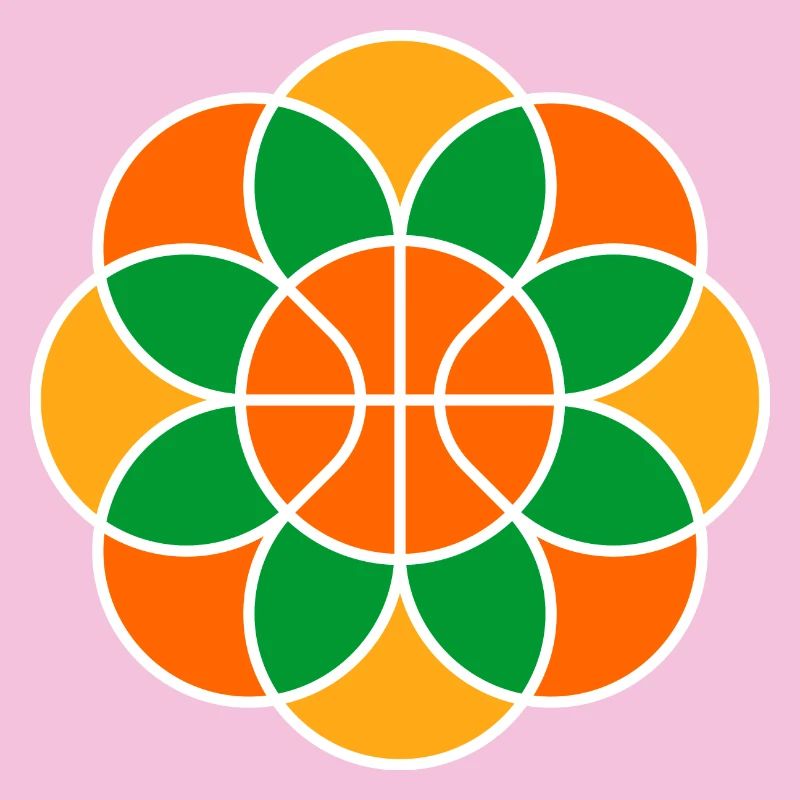 Mandala de fleur de basket-ball