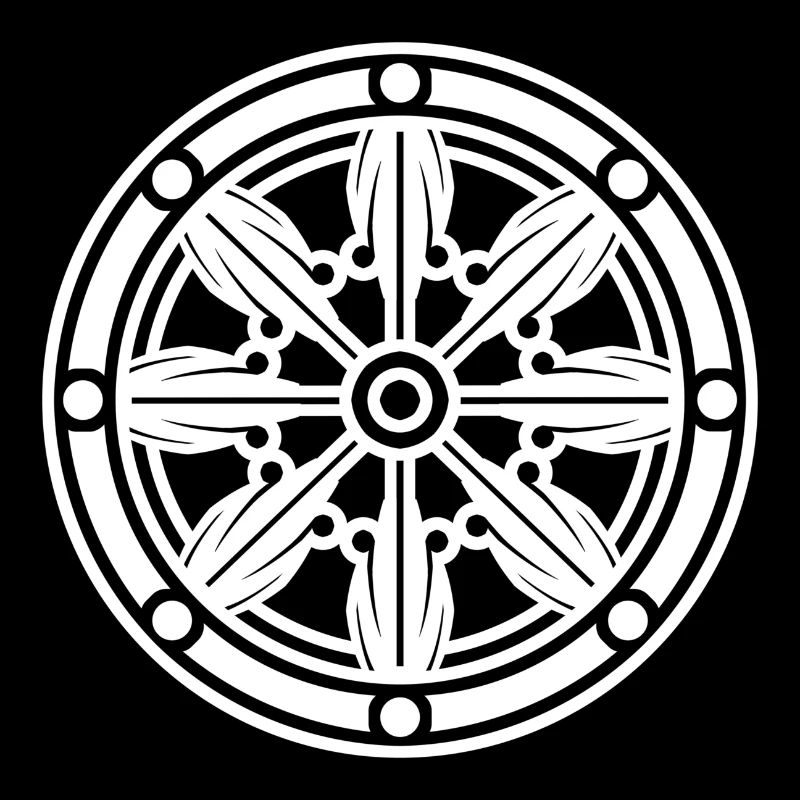Roue du dharma blanc