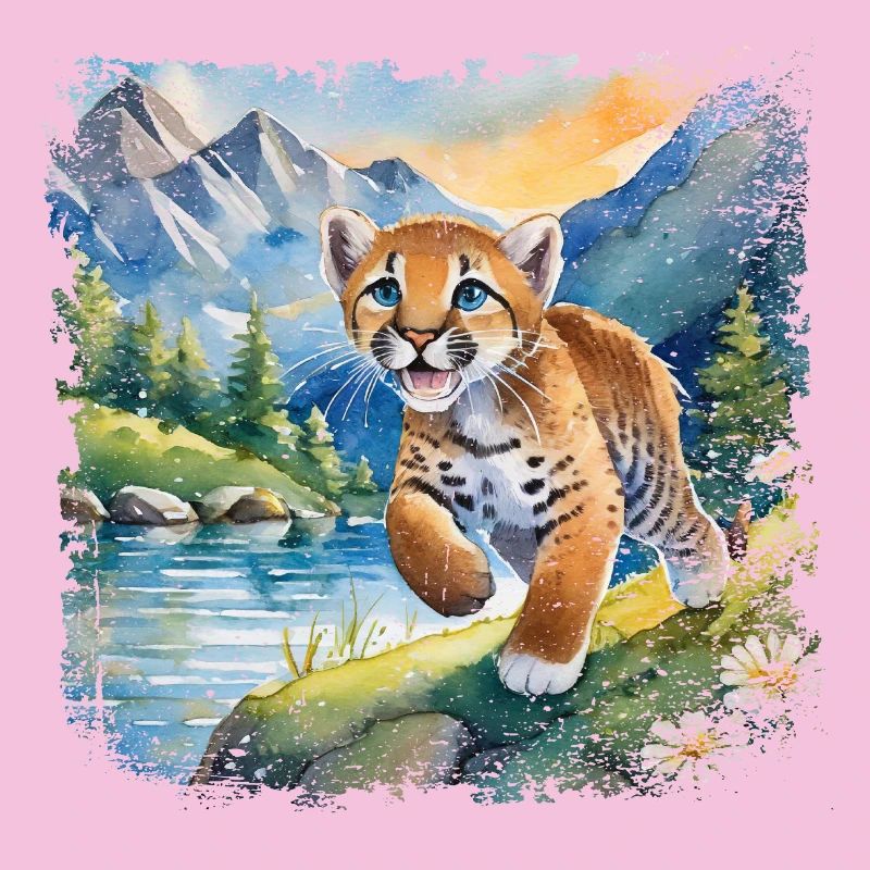 Niedlicher junger Tiger | Kinderbuchstil