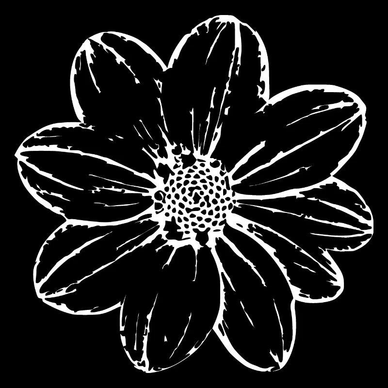Fleur, Noir, Fleurs, Noir, Fleur