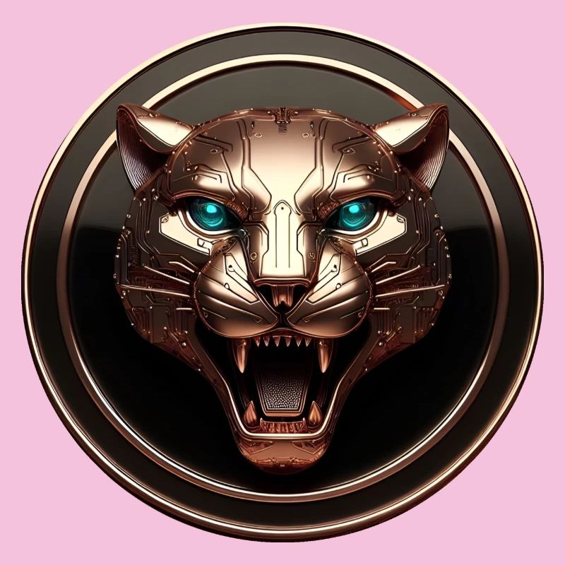 Futuristic Tech Panther Gold