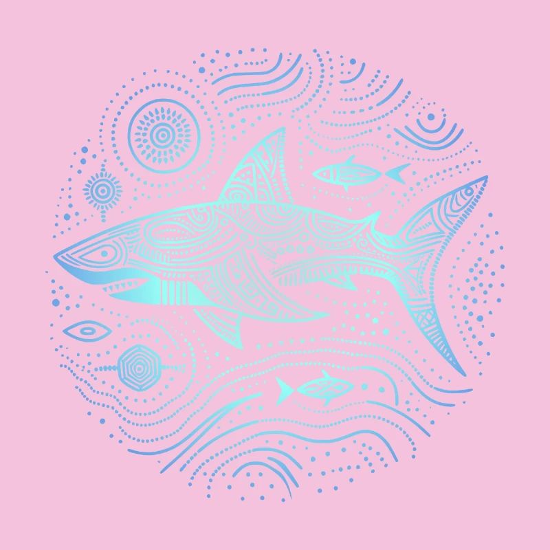 Shark Aboriginal Patterns Australia Shades Blue