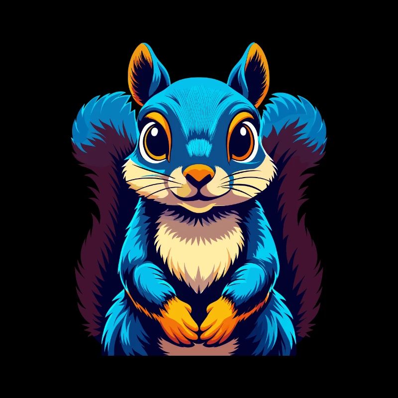 Eichhörnchen Bunte Kawaii Cartoon Figur Clipart