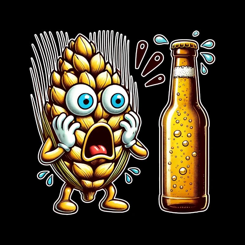 Design amusant de houblon à bière