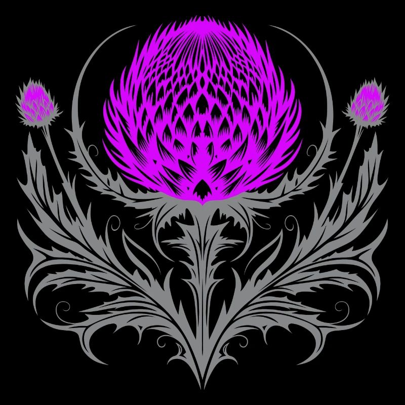 Distel Tattoo Scottish Thistle Botanical Art