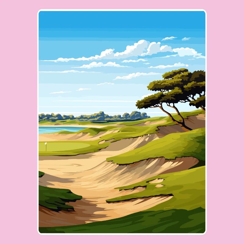 Affiche de voyage du parcours de golf Torrey Pines
