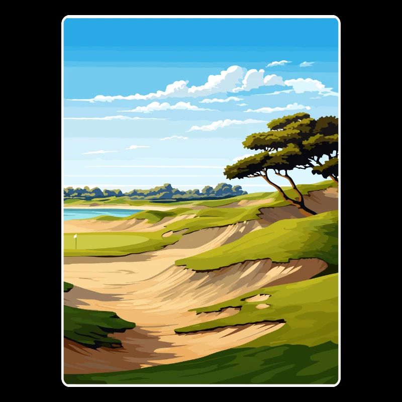 Torrey Pines Golfplatz Reiseposter Souvenir