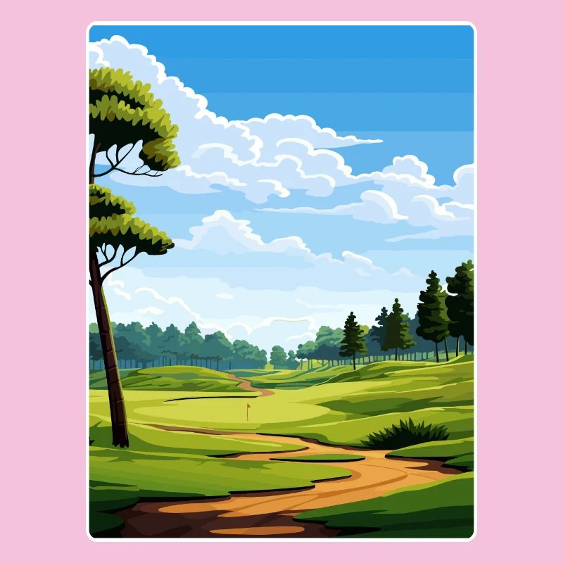 Affiche de voyage souvenir du parcours de golf de Shadow Creek