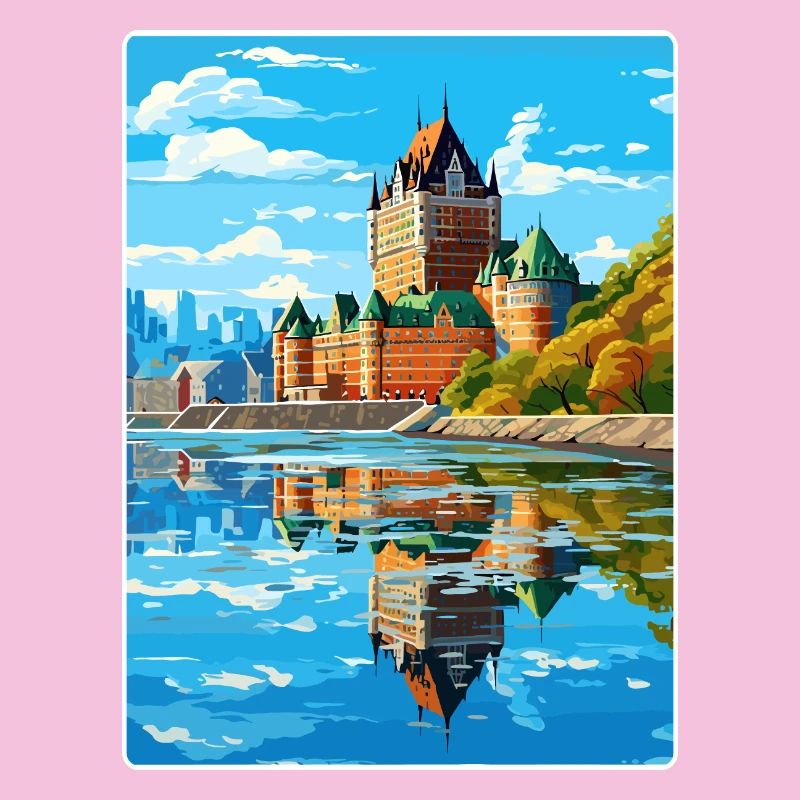 Québec Canada Affiche de voyage Peinture Souvenir WP