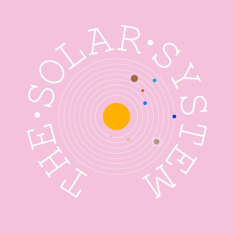 Le système solaire (blanc)
