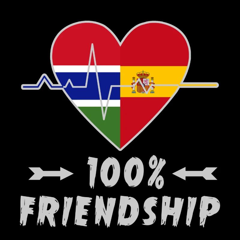 Gambia und Spanien 100% Freundschaft