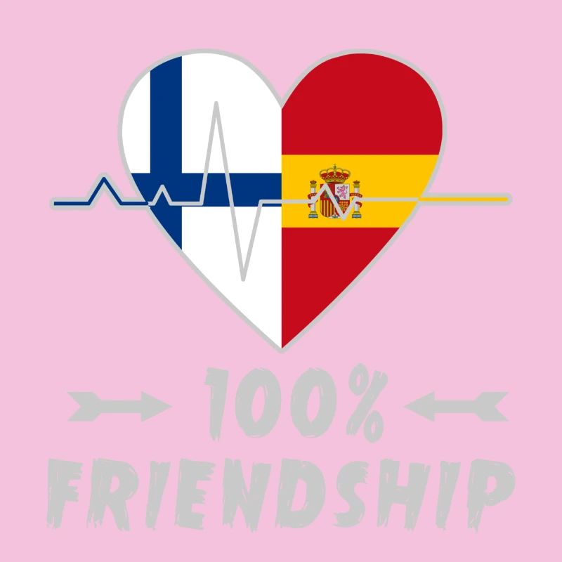 Finnland und Spanien 100% Freundschaft