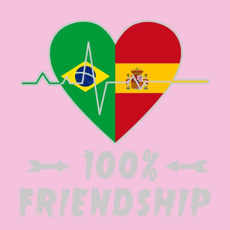 Brasilien und Spanien 100% Freundschaft