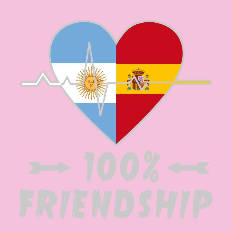 Argentinien und Spanien 100% Freundschaft