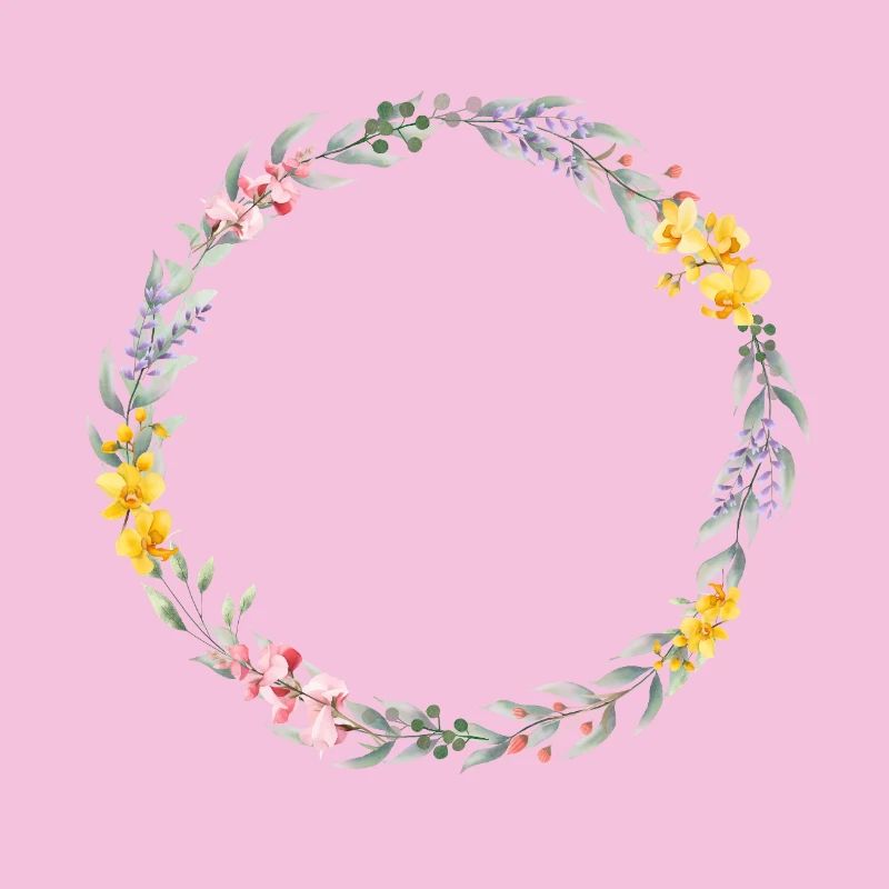 Colorful wreath - personalizable