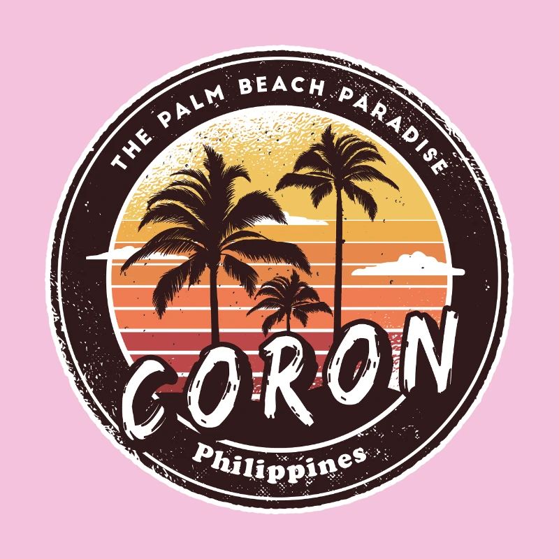 Coron Philippines Beach Palm Trees Design