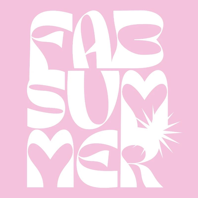 Conception typographique audacieuse de l’amour de l’été