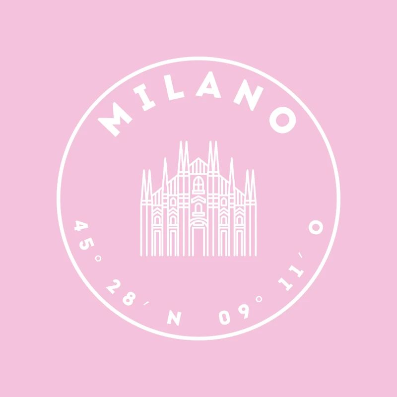 Milan avec Duomo et coordonnées
