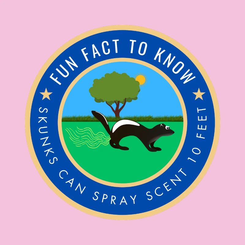 Skunks can spray scent 10 feet