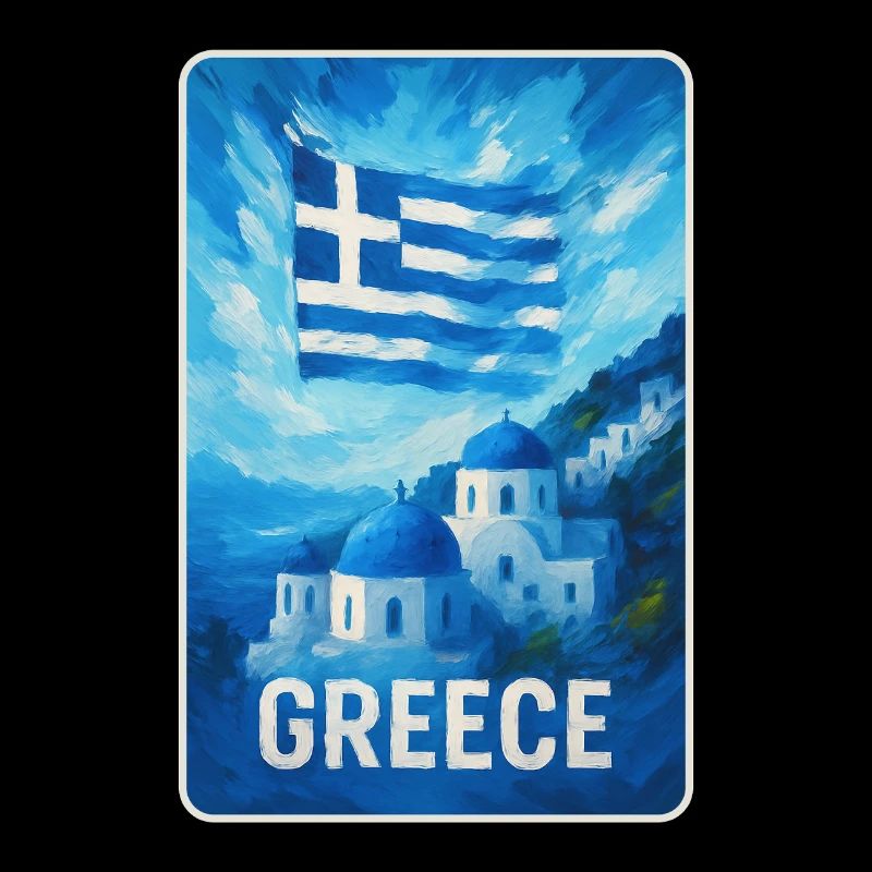 Greece Santorini Flag