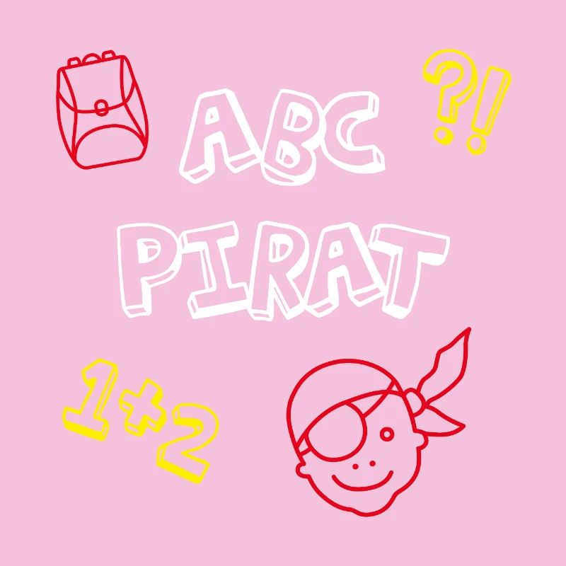 ABC Pirat Einschulung Schule Comic Kinder Feier