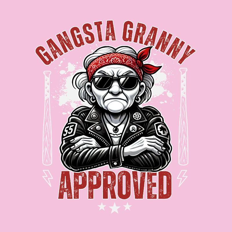 Rebellious Granny Gangsta Approved Leather Jacket