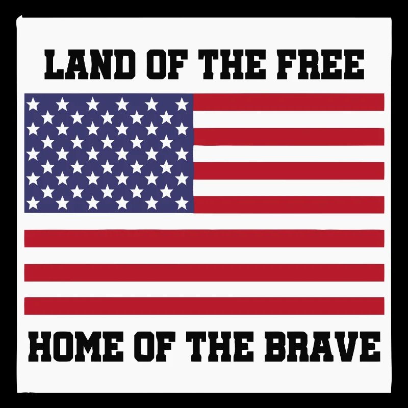 Patriotic American Flag with Bold Text