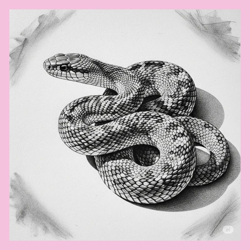 Serpent à écailles noir et blanc