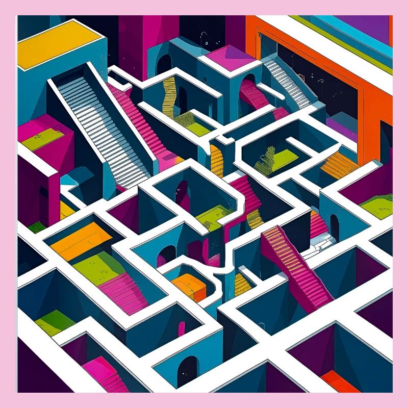 Abstractico Geometrisches Labyrinth