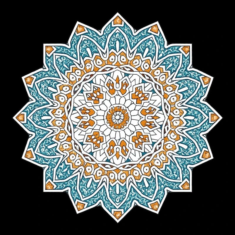 Persisches Mandala – Blau & Gold