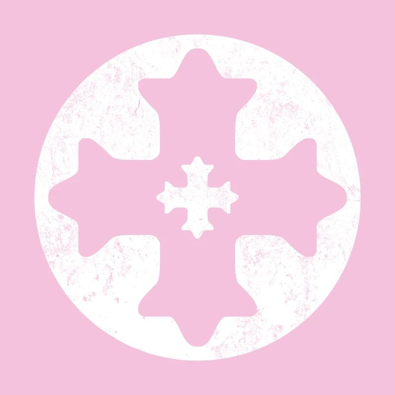Eastern Coptic cross in white circle