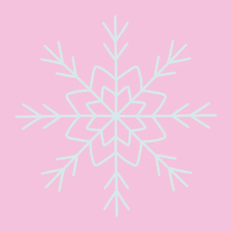 Conception artistique complexe de ligne de flocon de neige