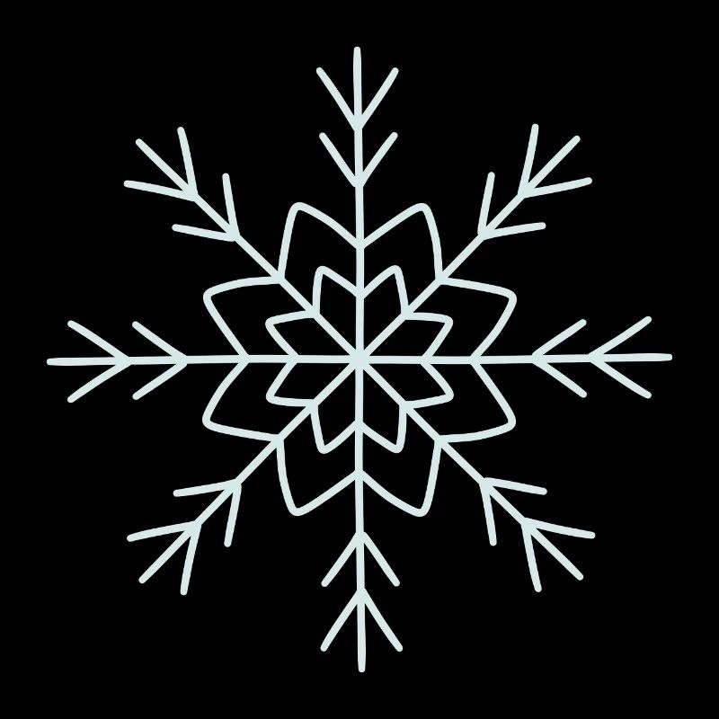 Conception artistique complexe de ligne de flocon de neige