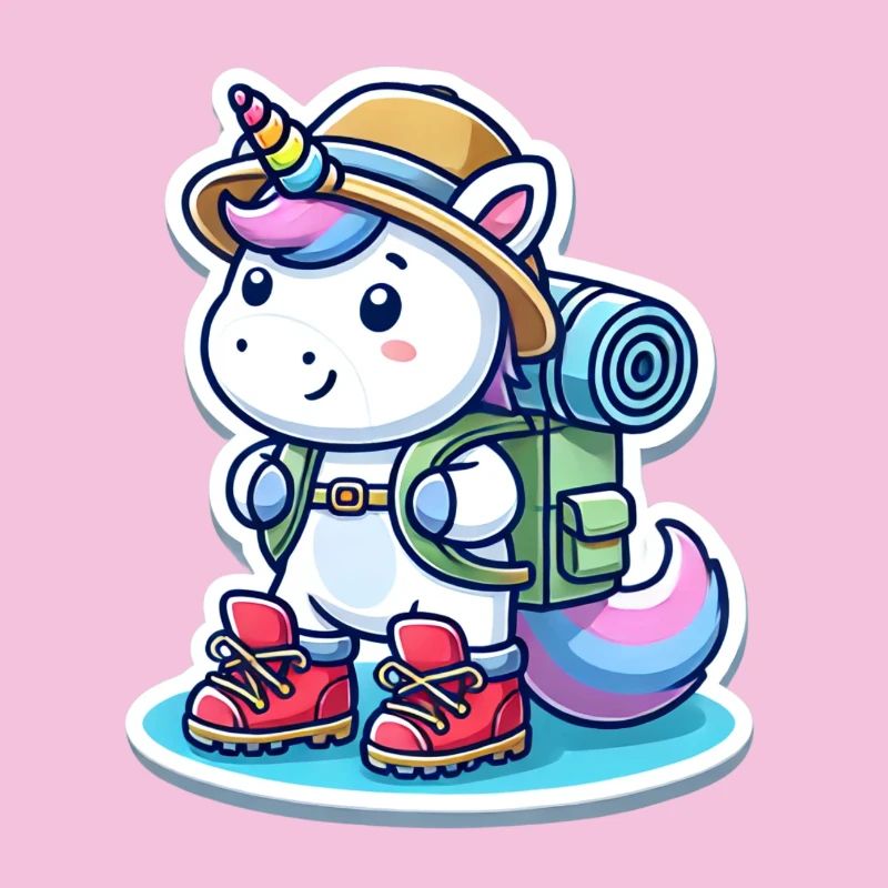 Abenteuer Einhorn mit Rucksack & Wanderschuhen