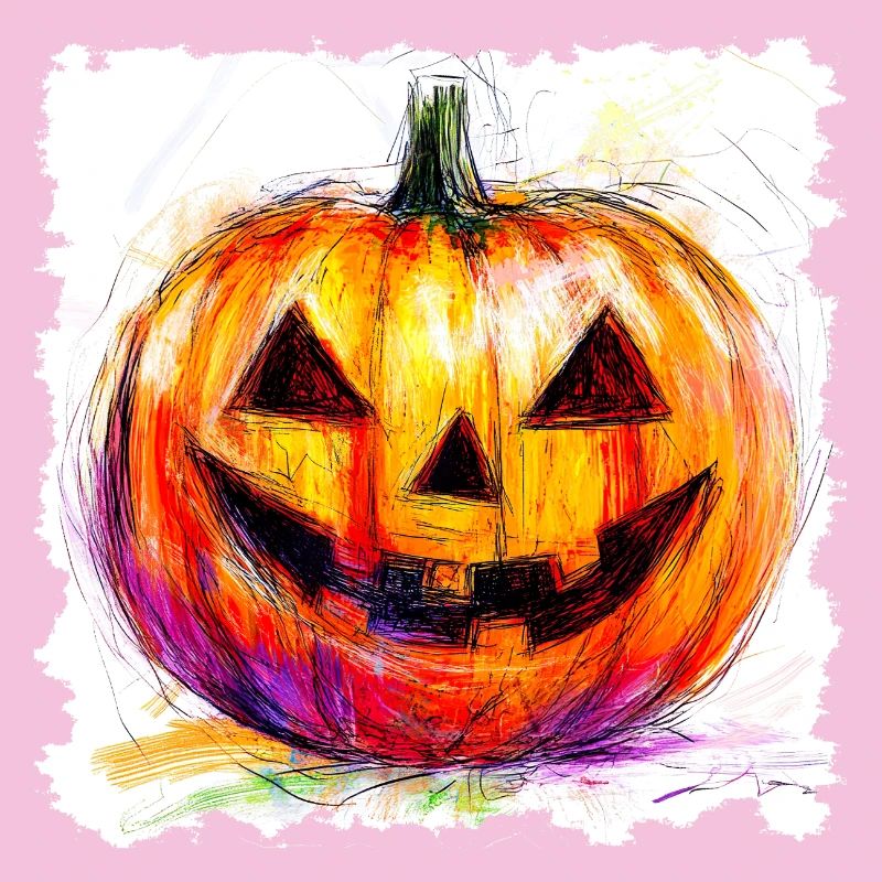 citrouille colorée jack-o-lantern