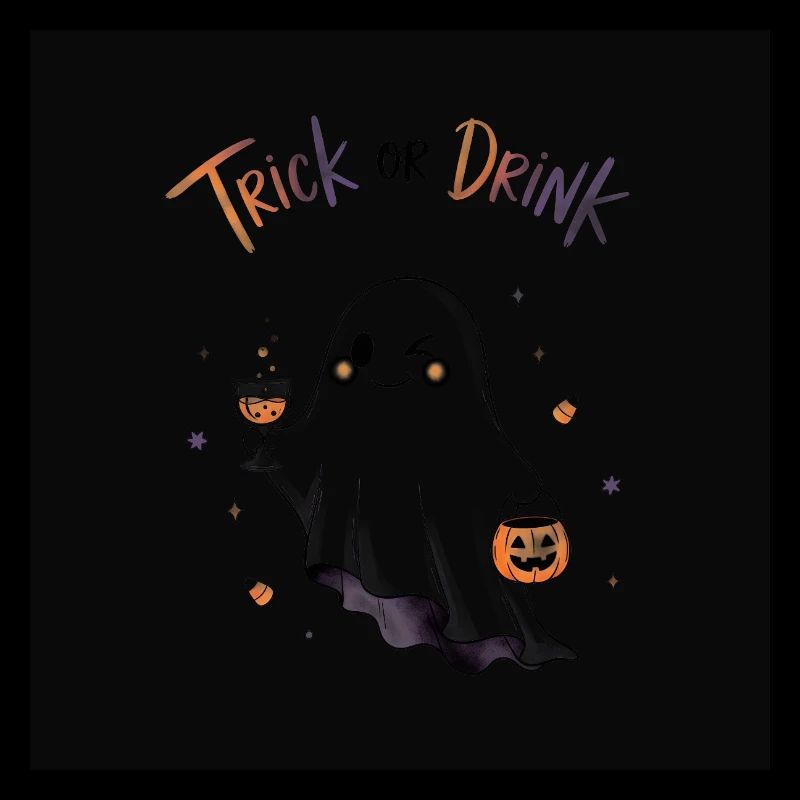Trick or Drink Halloween Ghost