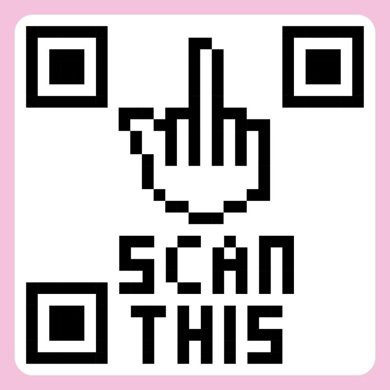 QRcode middle finger