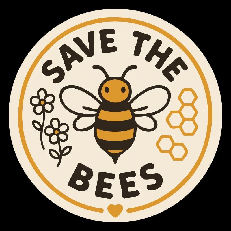 Save the Bees - Nature Bee Motif