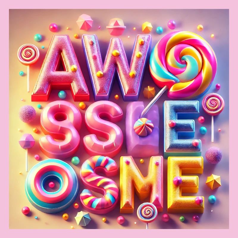 Candy Schriftzug Awesome