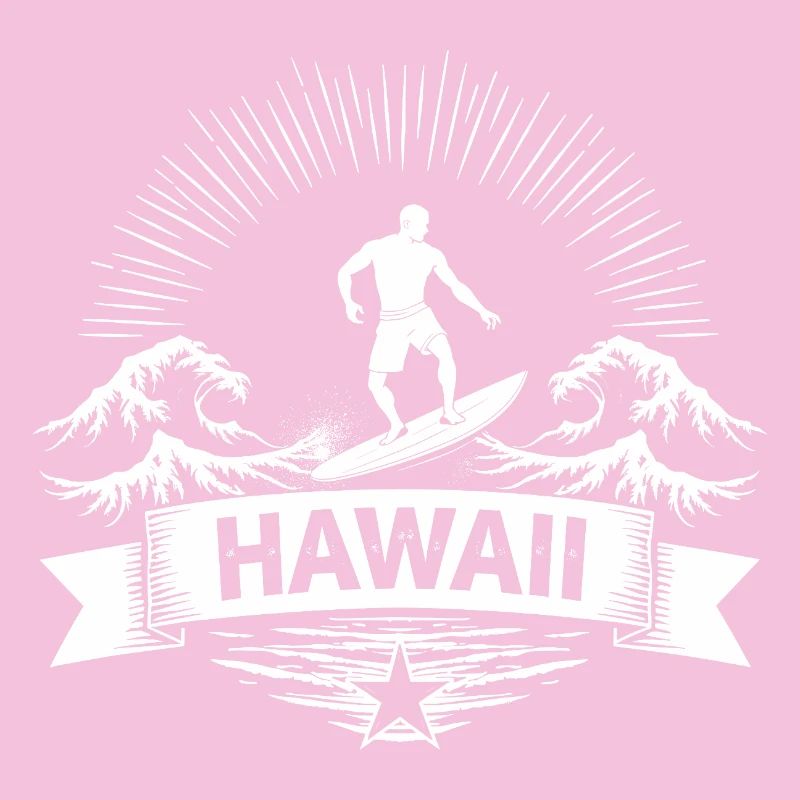 Hawaii Surfer Surfer sur Pacific Wave