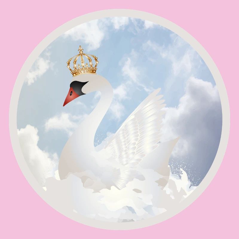 Royal Swan in the Clouds