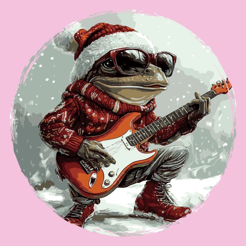 Frosch Weihnachten Gitarre