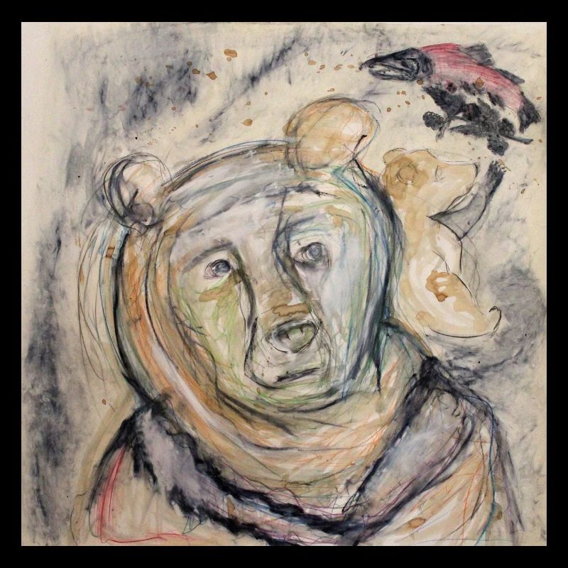 Portrait d’ours dans un style aquarelle