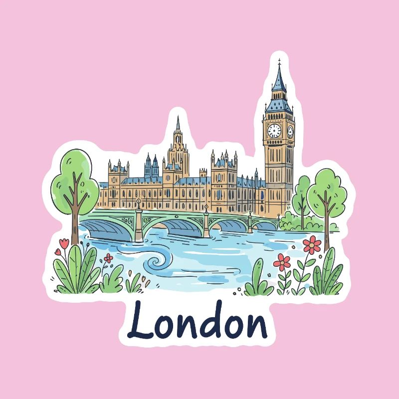 Illustrations du pont parlementaire Big Ben Skyline de Londres