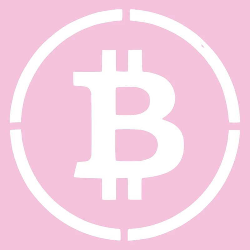 Vector de pochoir symbole B du logo Bitcoin