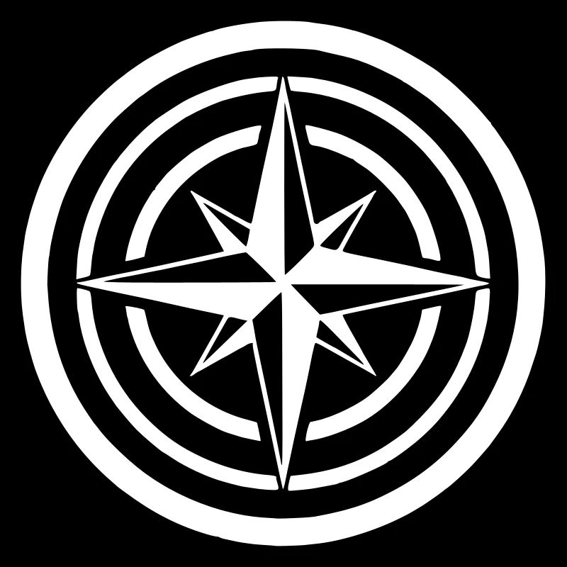 Compass Wind Rose Circle Navigation Clean